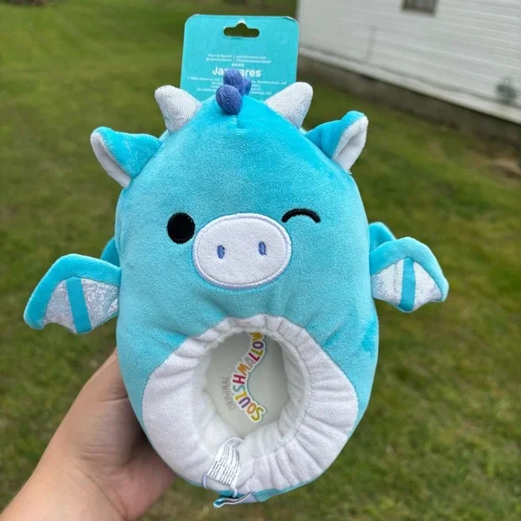 Squishmallow Slippers Tatiana The Dragon Kids Size 11-12 - Picture 4 of 4